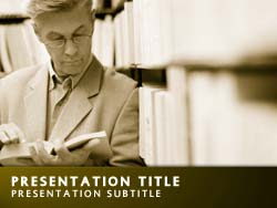 Reading in the Library Title Master slide design