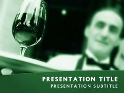 Waiter Serving Wine Title Master slide design