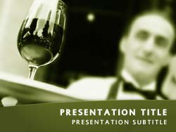 Waiter Serving Wine Title Master slide design