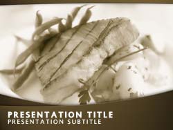 Gourmet Fish Dish Title Master slide design