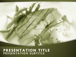 Gourmet Fish Dish Title Master slide design