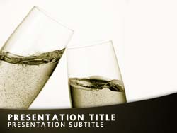 Champagne Toast Title Master slide design