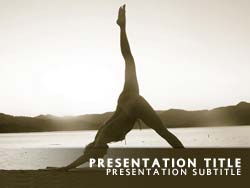 royalty free asanas powerpoint template in yellow royalty free asanas powerpoint template in yellow, Presentation templates