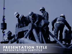 Construction Workers Title Master slide design