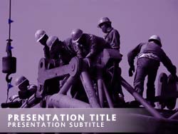 Construction Workers Title Master slide design