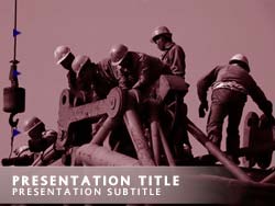 Construction Workers Title Master slide design