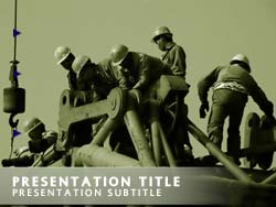 Construction Workers Title Master slide design