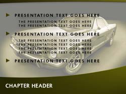 Ford Mustang Car Slide Master slide design