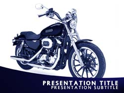 Royalty Free Harley Davidson PowerPoint Template in Blue