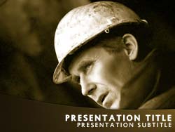 Engineer & Hard Hat Title Master slide design