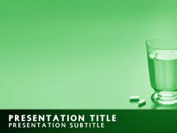 Glass of Water & Pills Title Master slide design