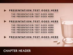 Glass of Water & Pills Slide Master slide design