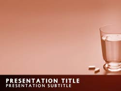 Glass of Water & Pills Title Master slide design