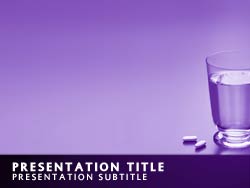 Glass of Water & Pills Title Master slide design