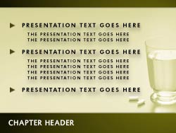 Glass of Water & Pills Slide Master slide design