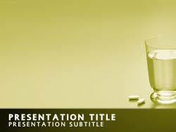 Glass of Water & Pills Title Master slide design