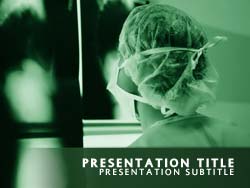 Doctor Examining X-Rays Title Master slide design