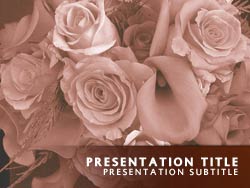 Royalty Free Flowers PowerPoint Template in Orange Royalty Free Flowers PowerPoint Template in Orange