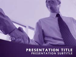 Business Men Handshake Title Master slide design