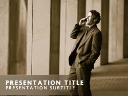 Successful Businessman Title Master slide design