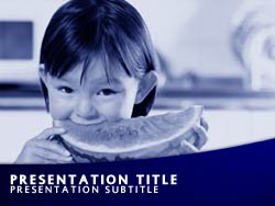 Child Eating Healthy Food Title Master slide design