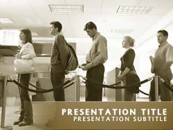 Standing in Queue Title Master slide design