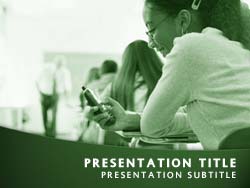 Phone Distraction in Class Title Master slide design