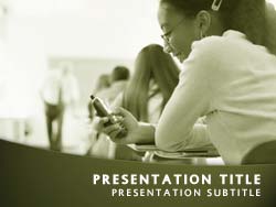 Phone Distraction in Class Title Master slide design