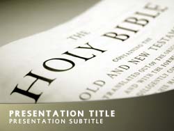 Holy Bible Title Master slide design