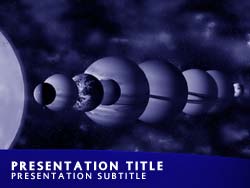 Solar System Title Master slide design