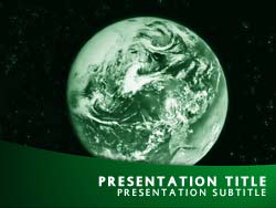 Planet Earth from Space Title Master slide design