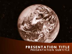 Planet Earth from Space Title Master slide design