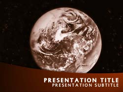 Planet Earth from Space Title Master slide design