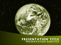 Planet Earth from Space Title Master slide design