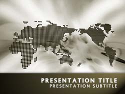 World Map Title Master slide design