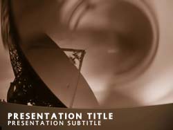 Communications Satellite Title Master slide design