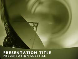 Communications Satellite Title Master slide design