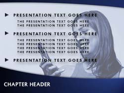 Girl with Mobile Cell Phone Slide Master slide design