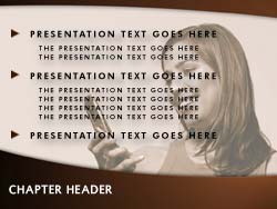 Girl with Mobile Cell Phone Slide Master slide design