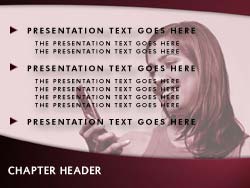 Girl with Mobile Cell Phone Slide Master slide design
