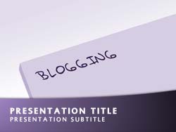 Blogging Title Master slide design