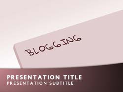 Blogging Title Master slide design