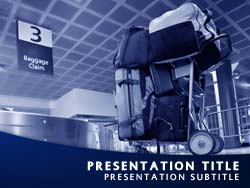 Suitcases At The Airport Title Master slide design