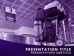 Suitcases At The Airport Title Master slide design