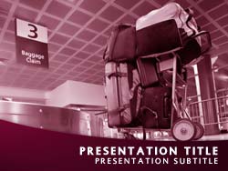 Suitcases At The Airport Title Master slide design