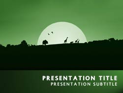Africa Safari Title Master slide design