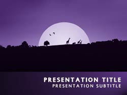 Africa Safari Title Master slide design