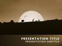 Africa Safari Title Master slide design