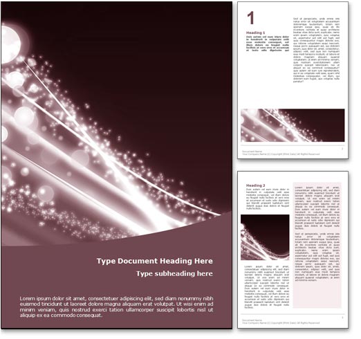 Abstract Starburst word template document