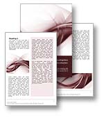 Abstract Curves Word Template